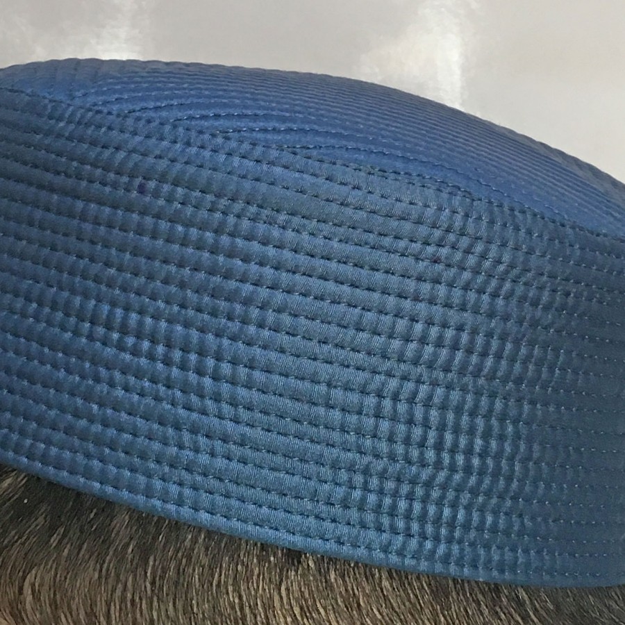 Light Blue Premium Quality Quilted Turban Cap / Hat / Kufi IBZ-402-5